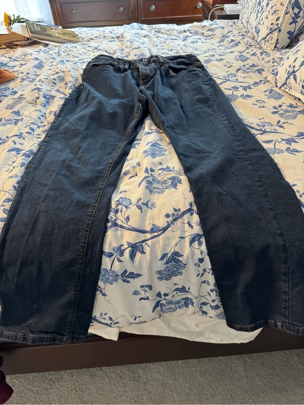 Izod Straight-Leg Dark Blue Jeans